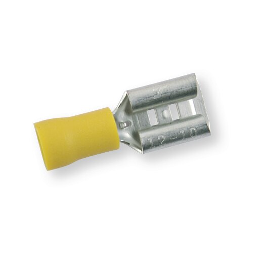 Terminal plano hembra aislado  amarillo, pala 9,5 x 1,2 mm, KS4/200 uds